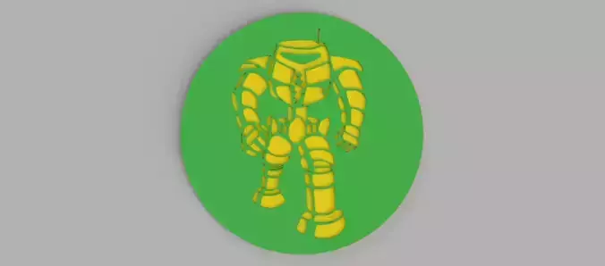 Robot Sheldon Cooper From Big Bang Theory Logo Coaster Free 3D print model