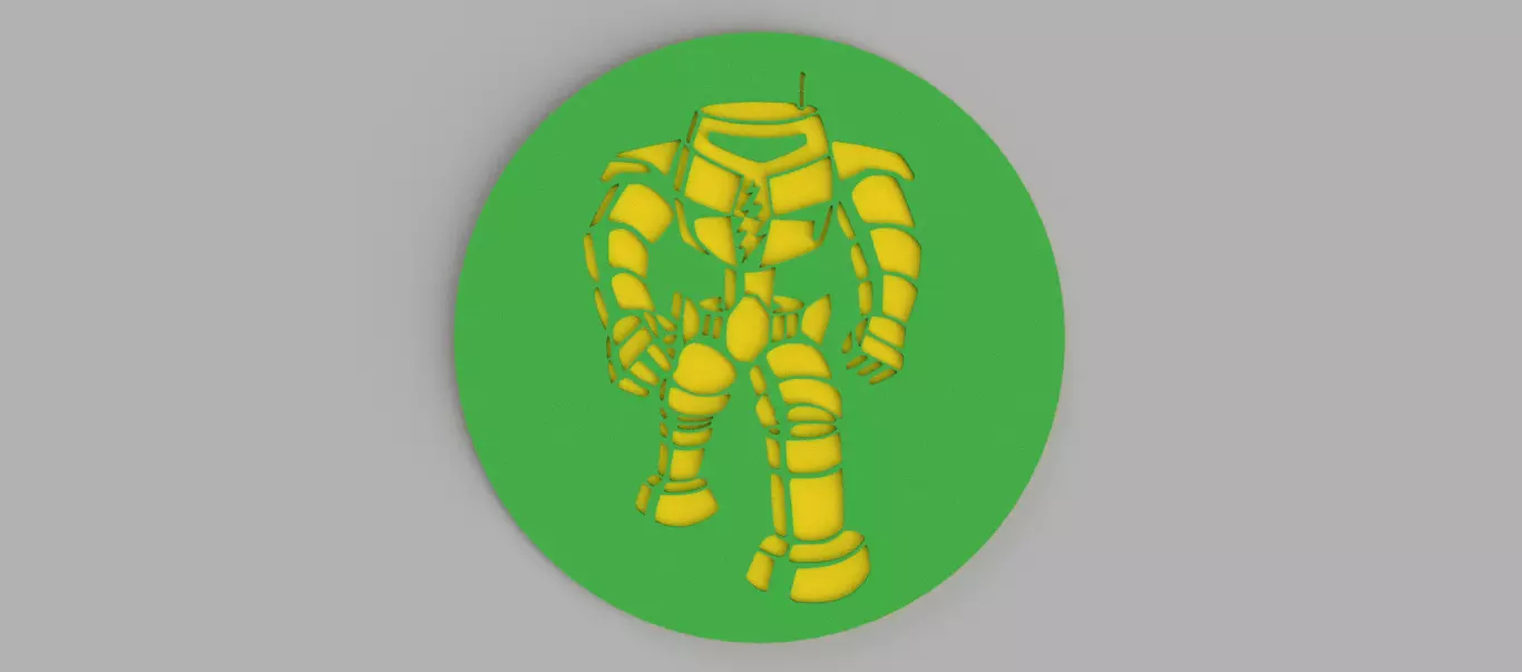 Robot Sheldon Cooper From Big Bang Theory Logo Coaster Free 3D print model_0