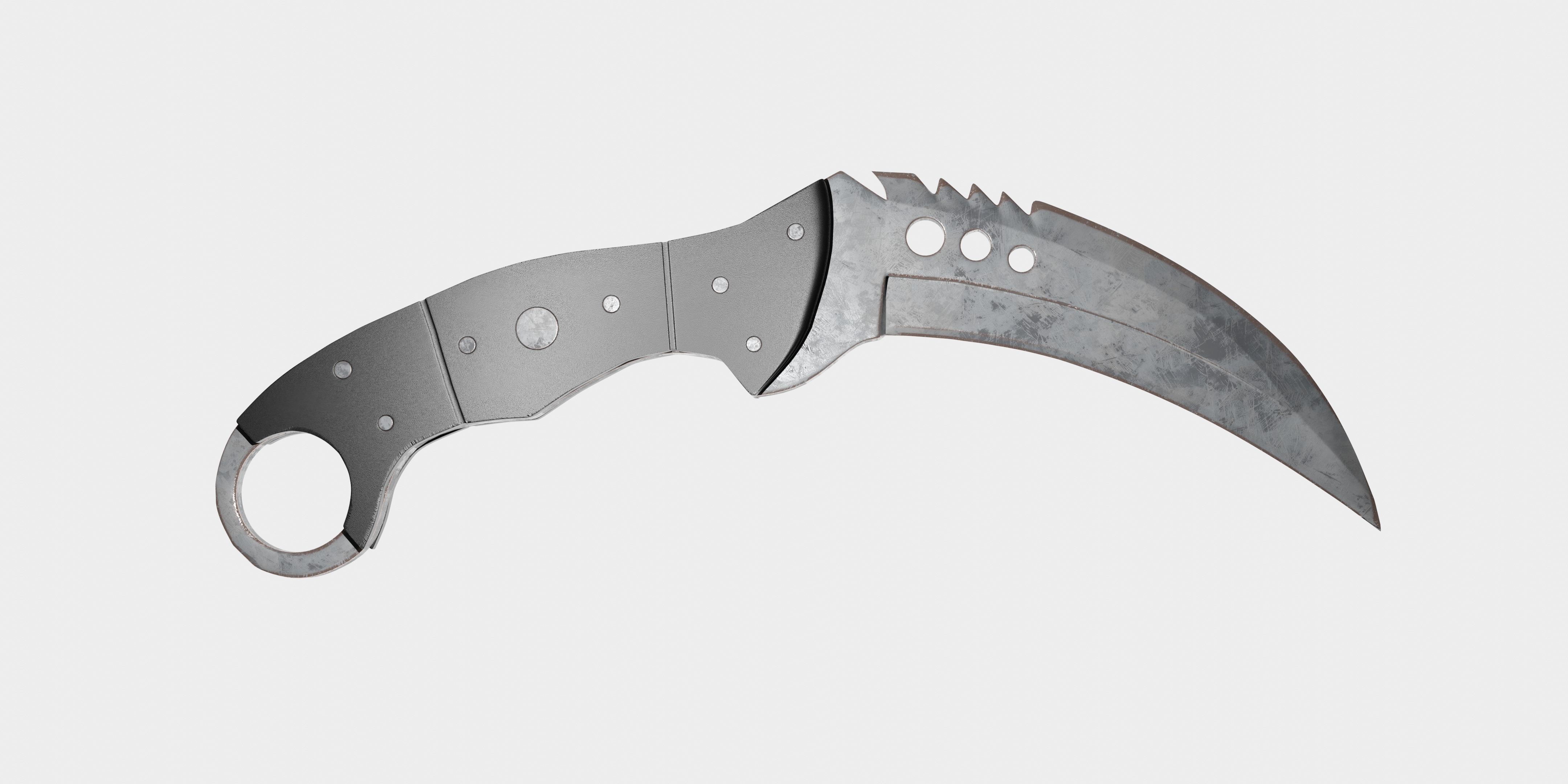 Talon Knife Game-Ready 3D Model Counter-Strike Inspired Low-poly 3D model_3