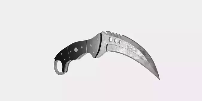 Talon Knife Game-Ready 3D Model Counter-Strike Inspired