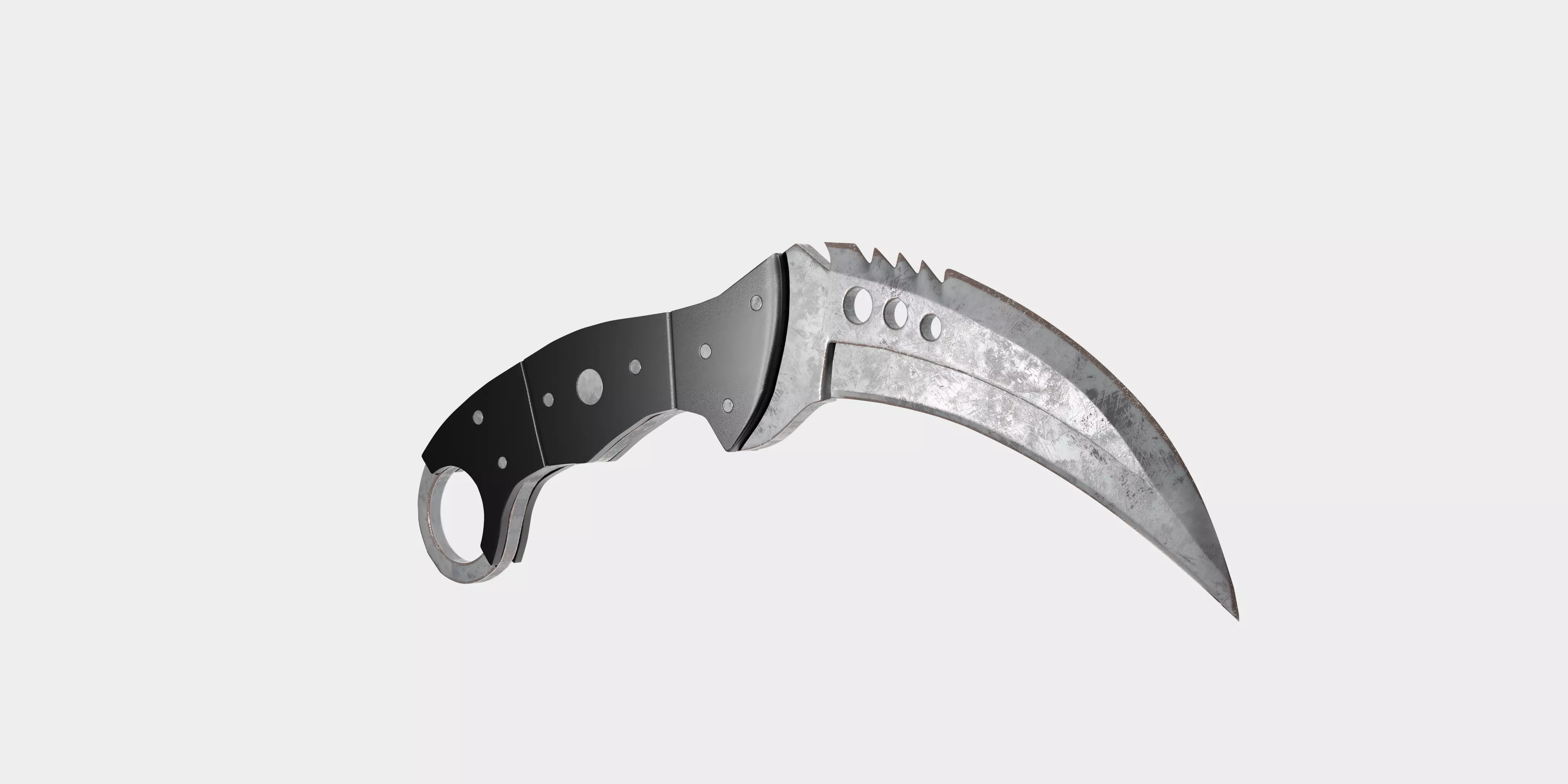 Talon Knife Game-Ready 3D Model Counter-Strike Inspired Low-poly 3D model_0