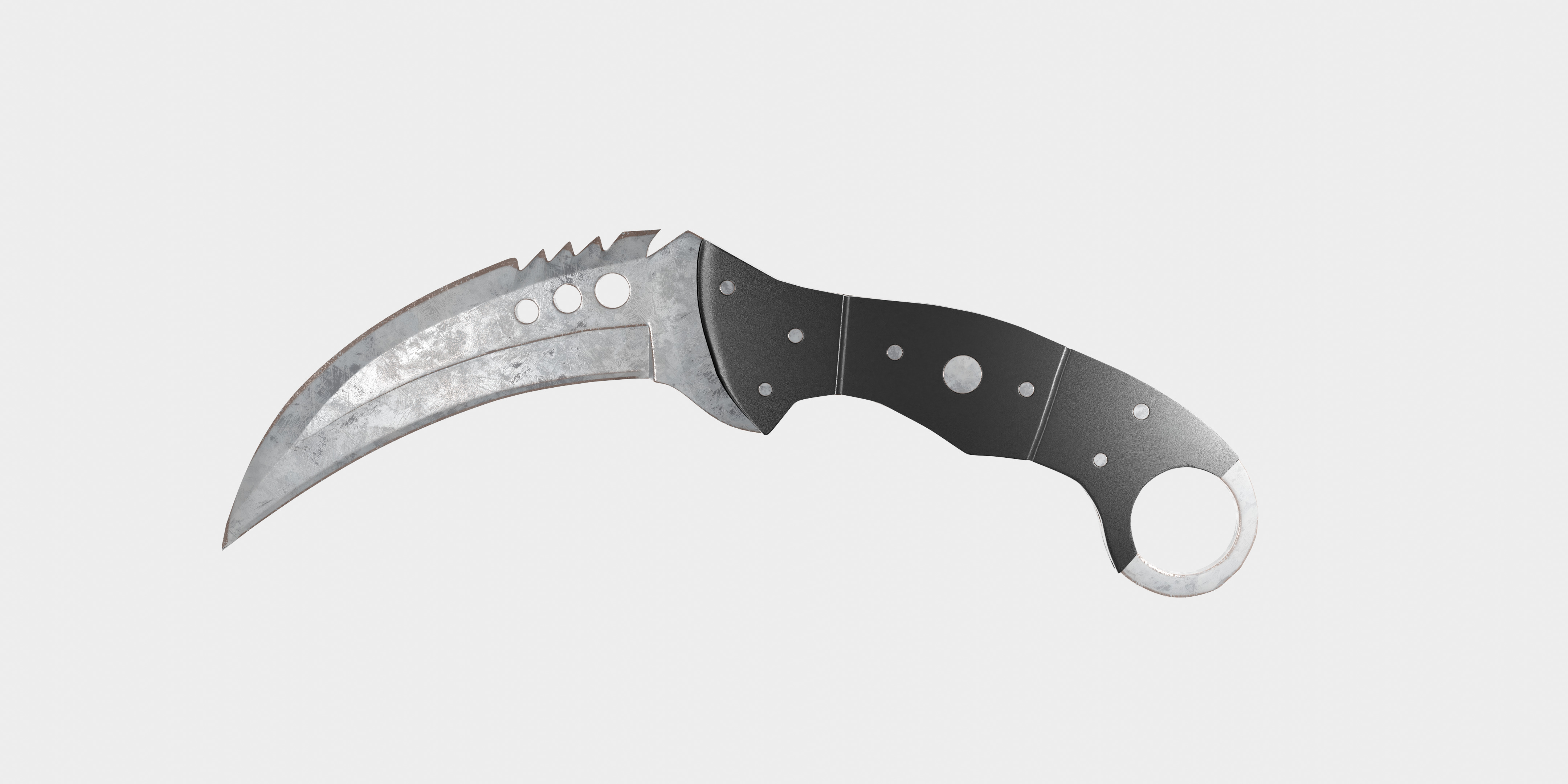 Talon Knife Game-Ready 3D Model Counter-Strike Inspired Low-poly 3D model_5