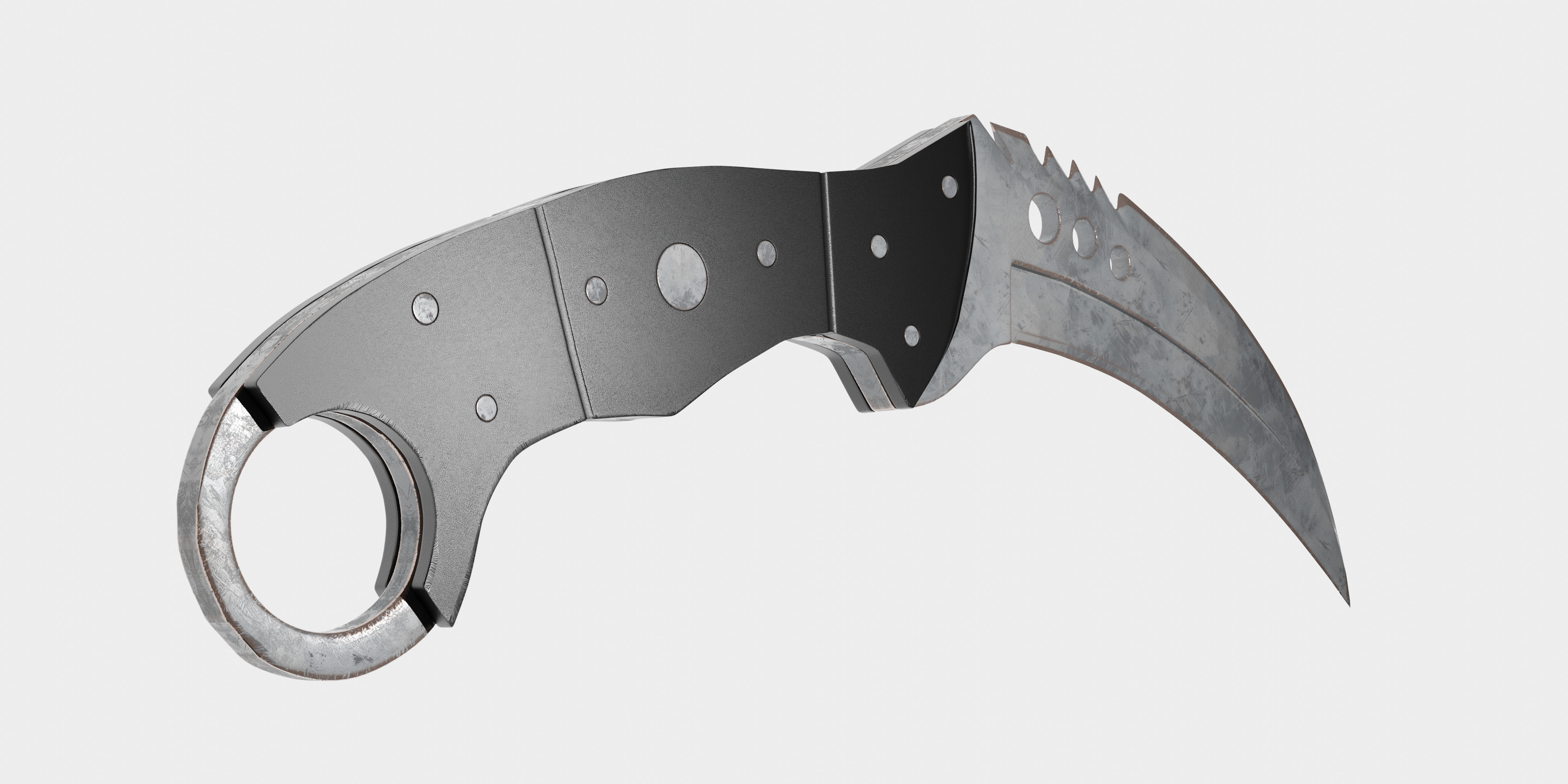Talon Knife Game-Ready 3D Model Counter-Strike Inspired Low-poly 3D model_2