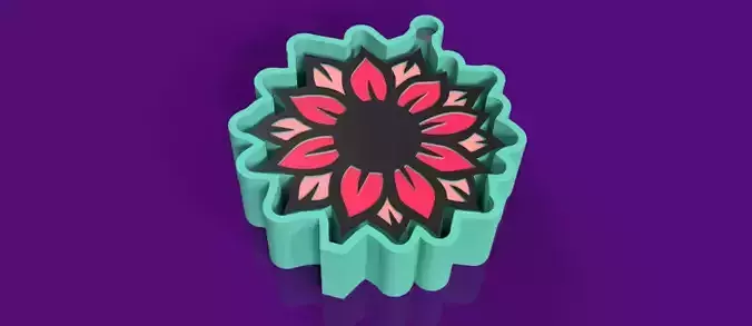 Flower Round Versatile Mold for Silicone Casting