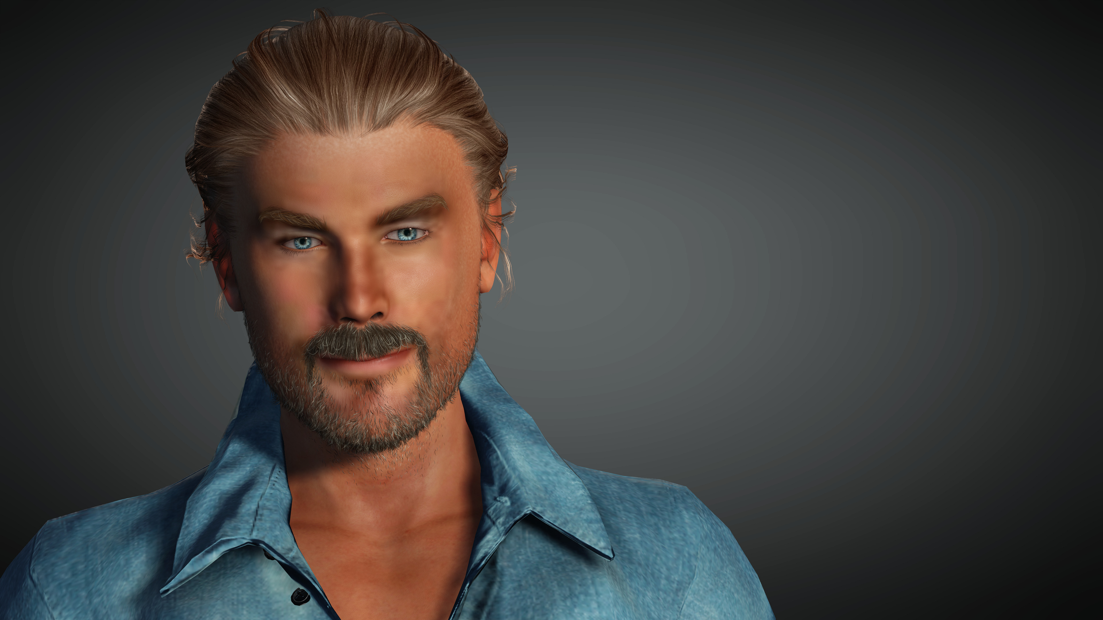 Realistic 3d character fully rigged game and animation ready Low-poly 3D model_5