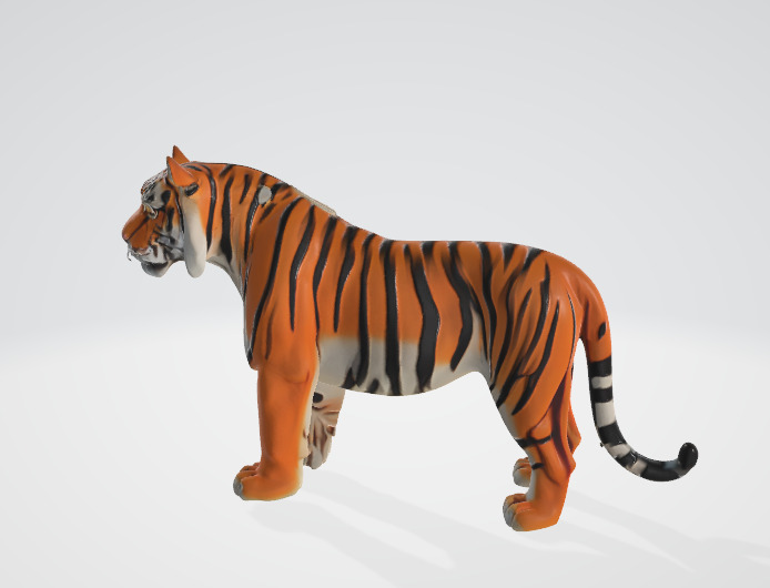 High Poly 3D Tiger Model GLB Model 3D model_4