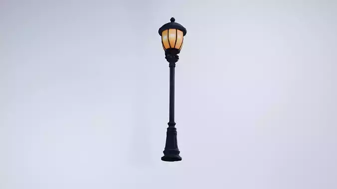 Stylized Streetlight - Low Poly Urban Scene Prop