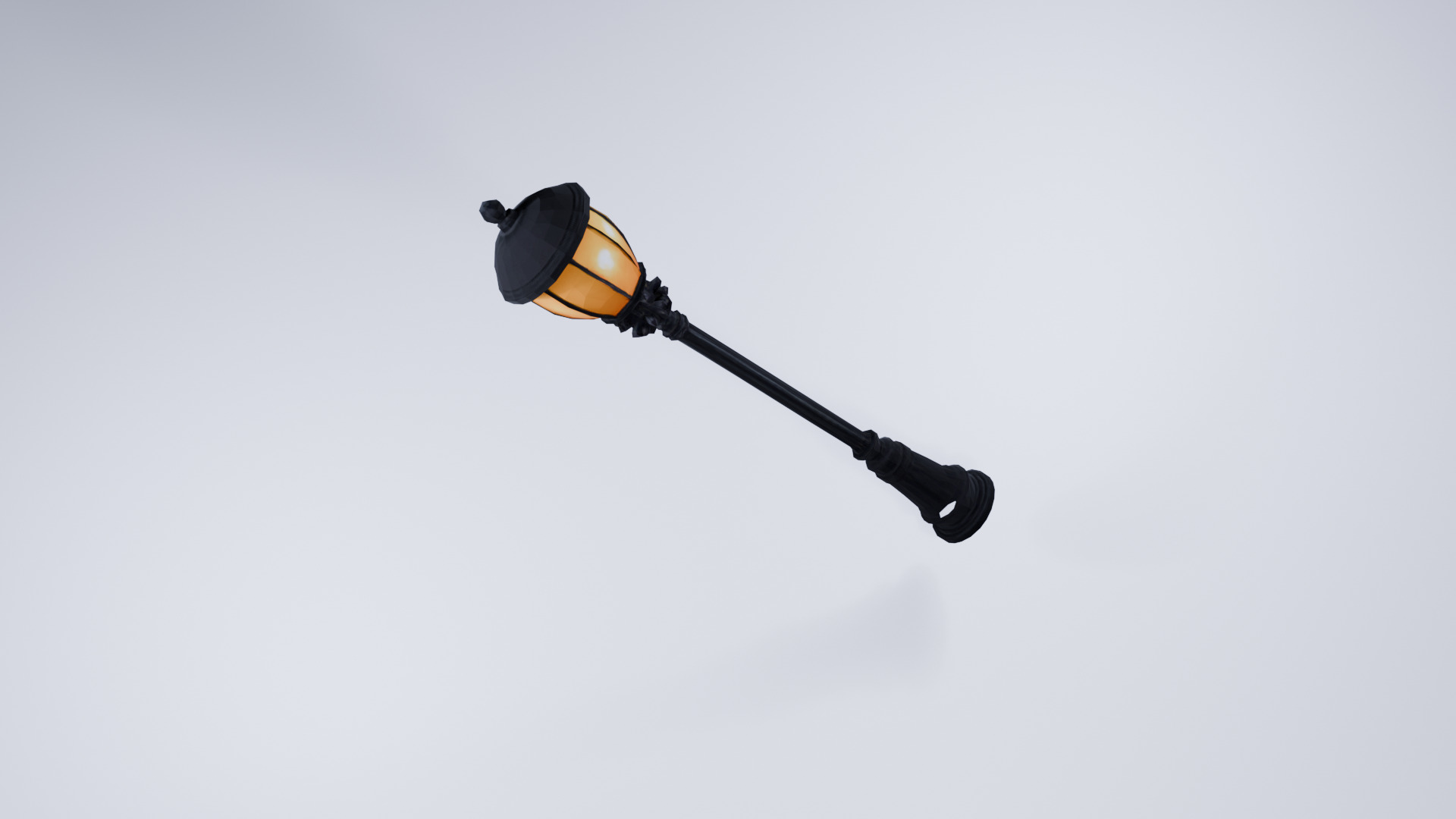 Stylized Streetlight - Low Poly Urban Scene Prop 3D model_3