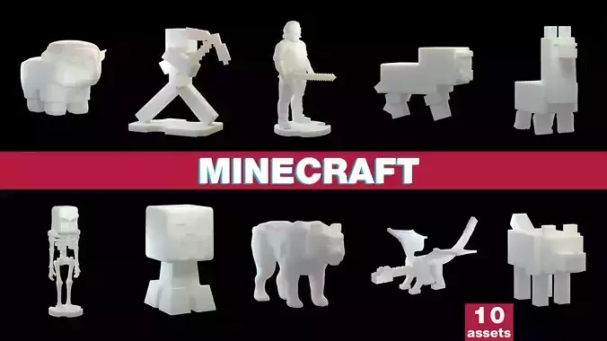 Minecraft Toys Character Collection 3D print model