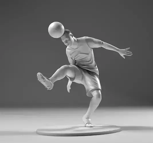 Footballer 05 HeadStrike 01 Stl 3D print model