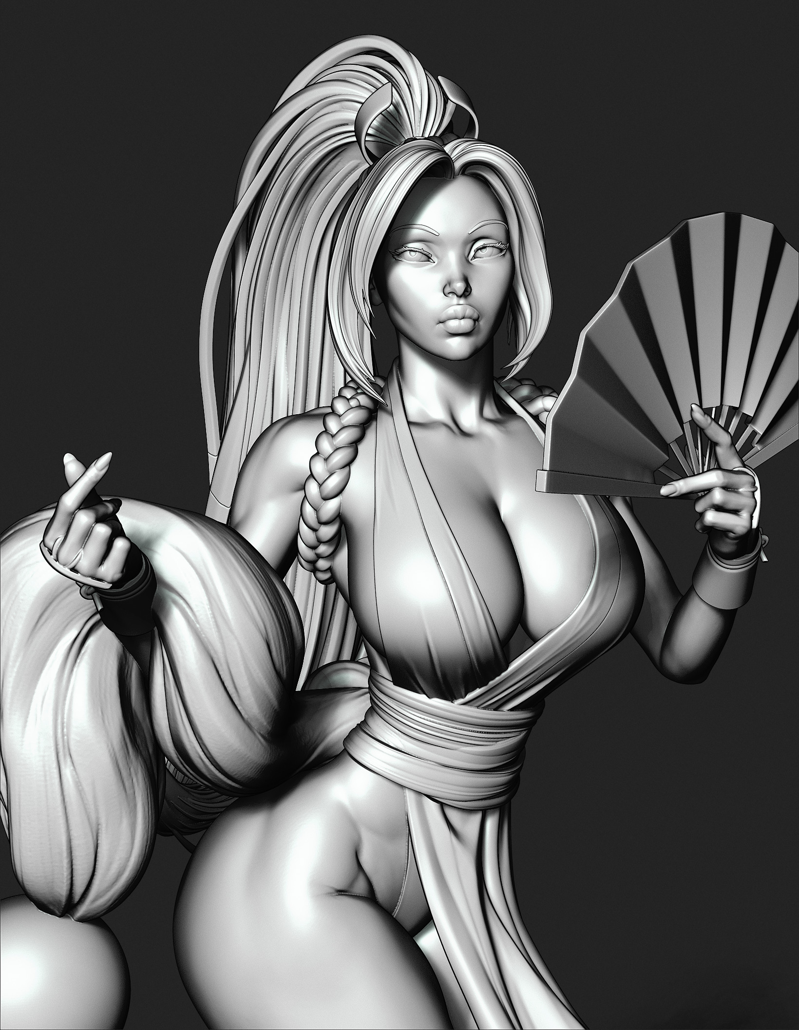 Mai Shiranui with NSFW 3D print model_19