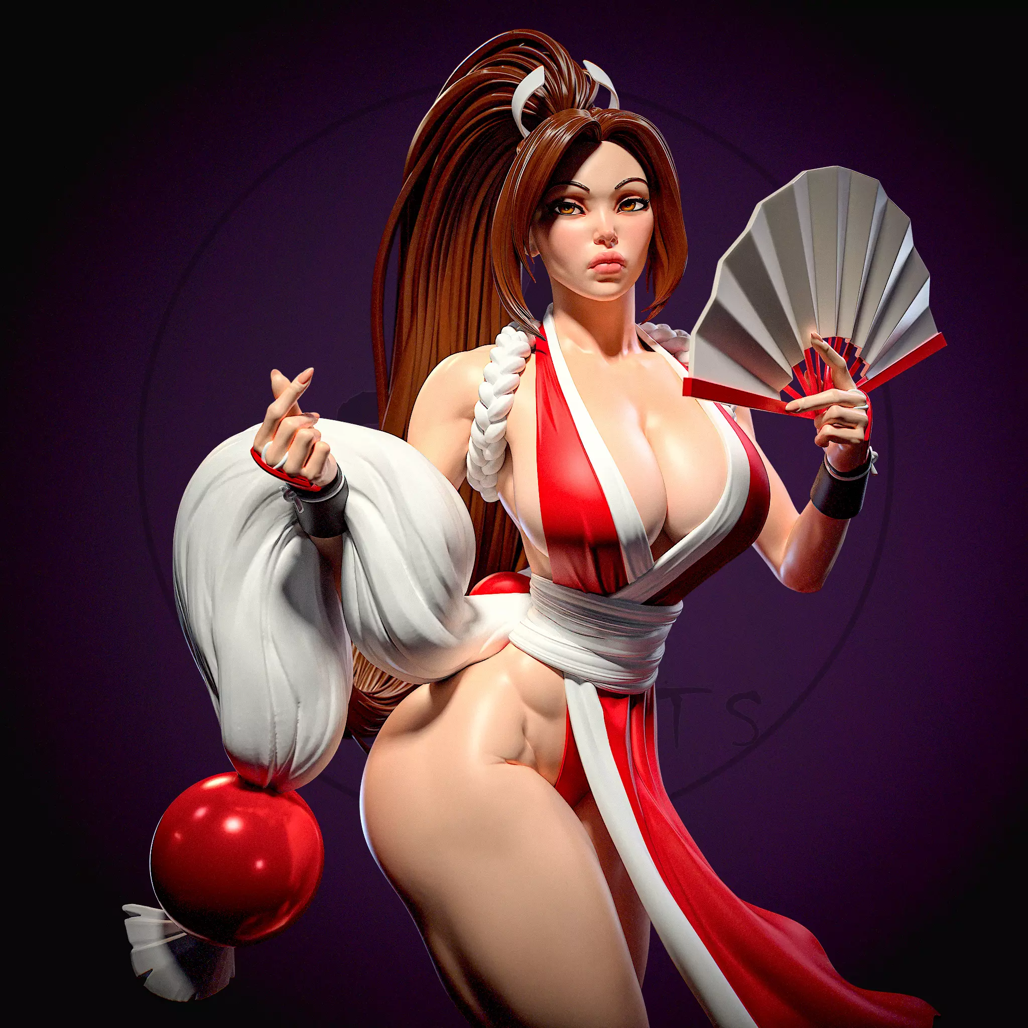 Mai Shiranui with NSFW 3D print model_0