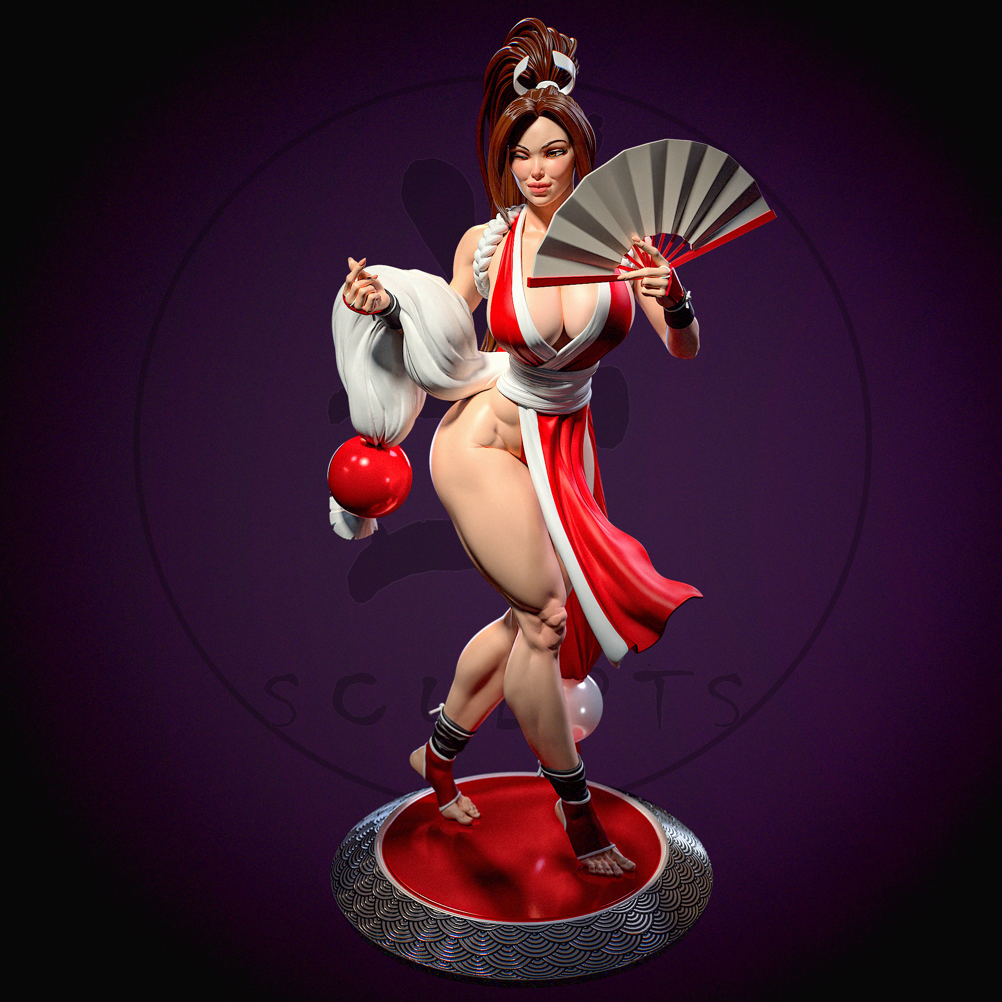 Mai Shiranui with NSFW 3D print model_9