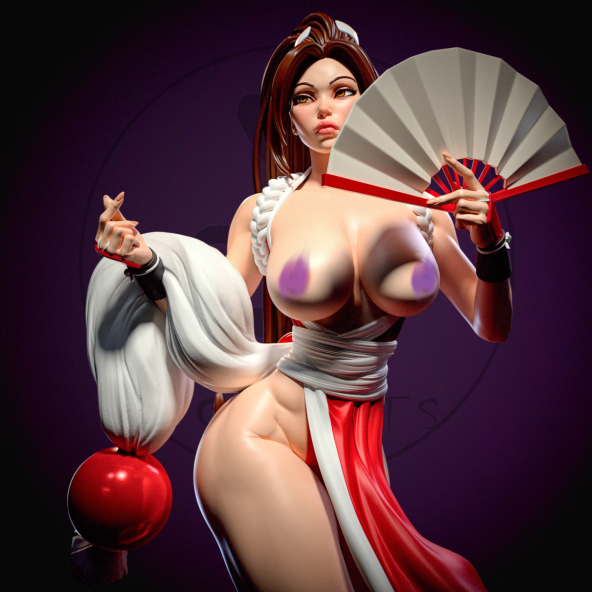 Mai Shiranui with NSFW 3D print model_10