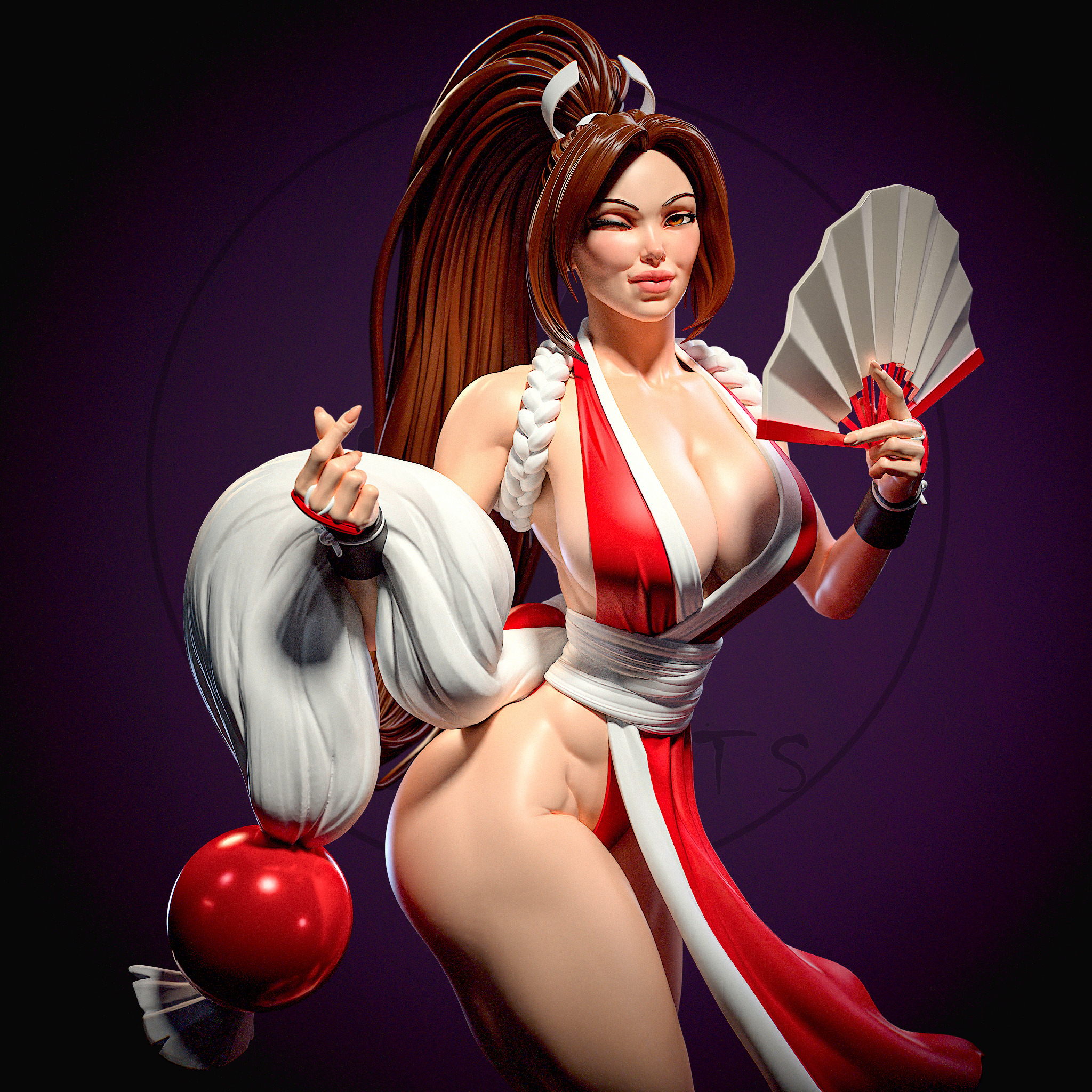 Mai Shiranui with NSFW 3D print model_8