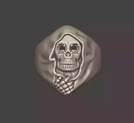 Skull ring 3D print model