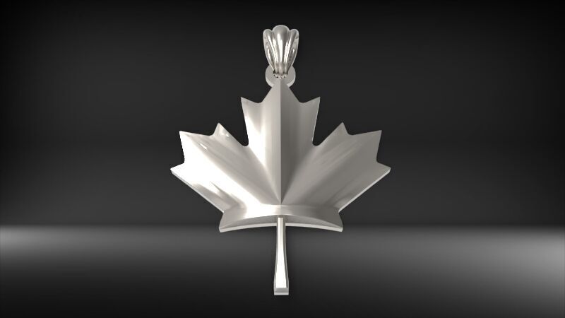 Maple Leaf and Canada Maple Leaf Pendant 3D print model_2