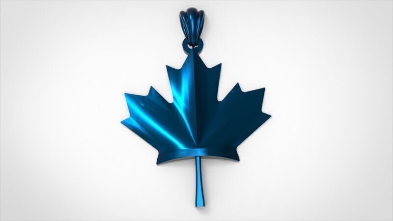 Maple Leaf and Canada Maple Leaf Pendant 3D print model_12