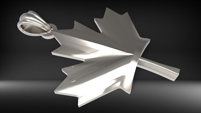 Maple Leaf and Canada Maple Leaf Pendant 3D print model_19