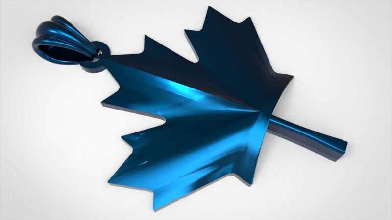 Maple Leaf and Canada Maple Leaf Pendant 3D print model_13