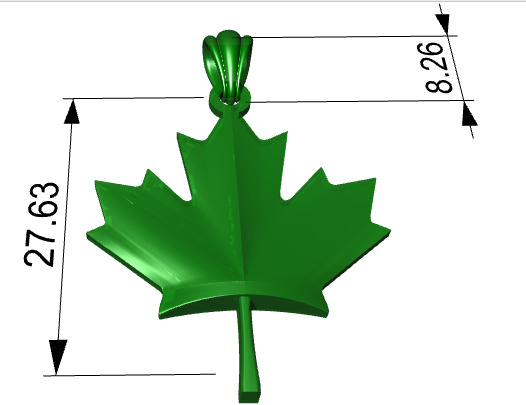 Maple Leaf and Canada Maple Leaf Pendant 3D print model_22