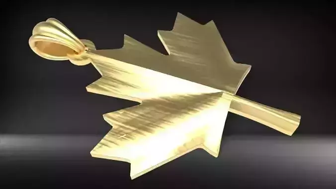 Maple Leaf and Canada Maple Leaf Pendant 3D print model