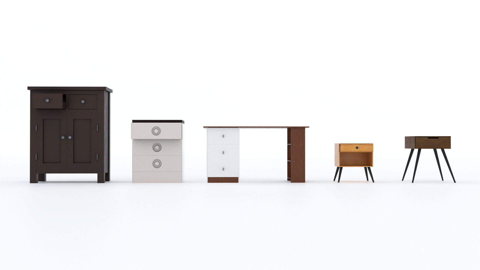 Cabinet 3D Model Collection Low-poly 3D model_9