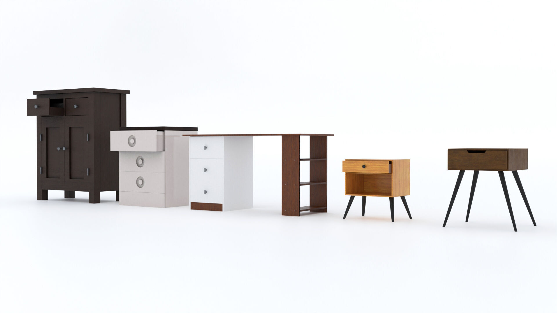 Cabinet 3D Model Collection Low-poly 3D model_2