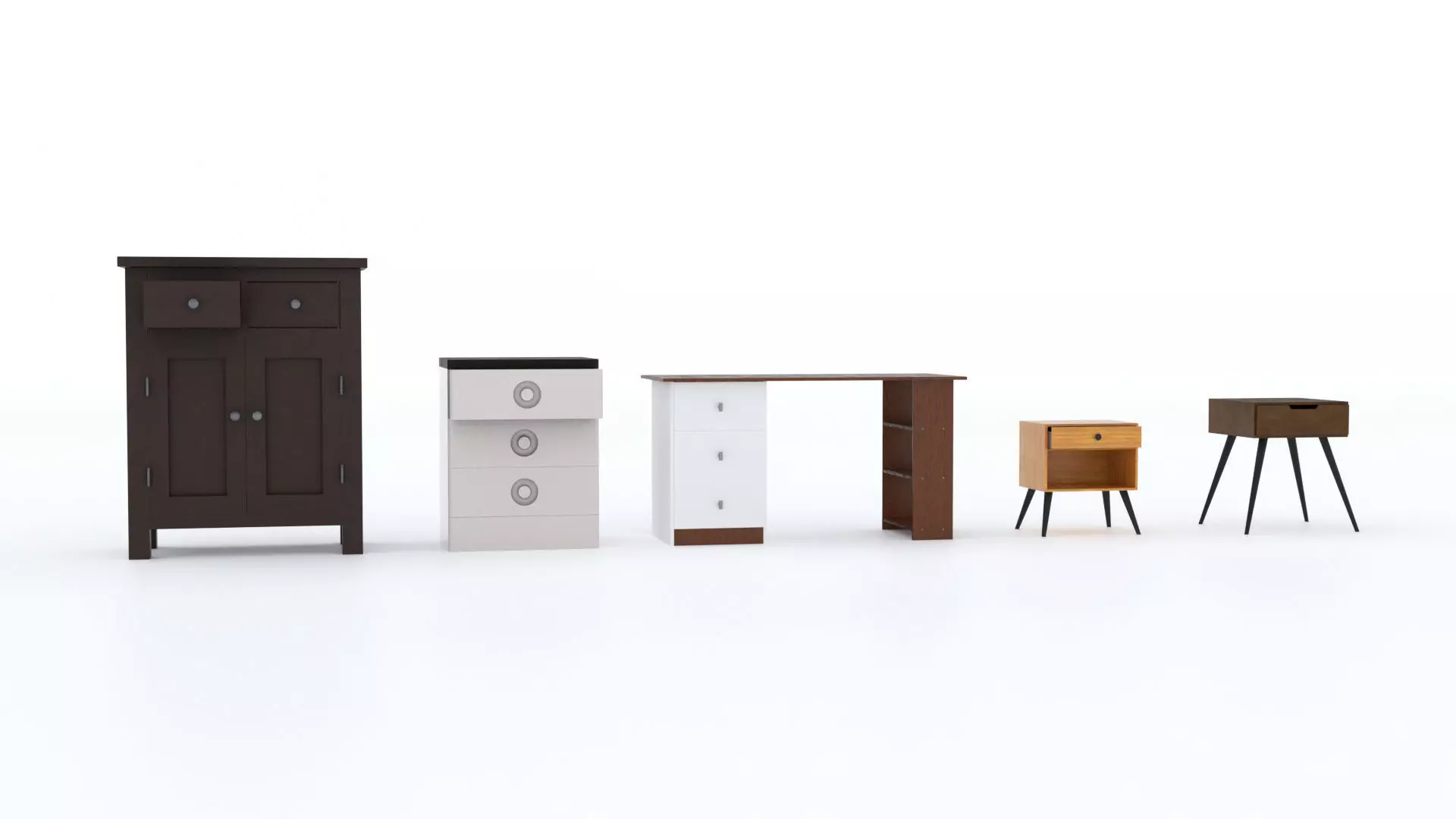 Cabinet 3D Model Collection Low-poly 3D model_0
