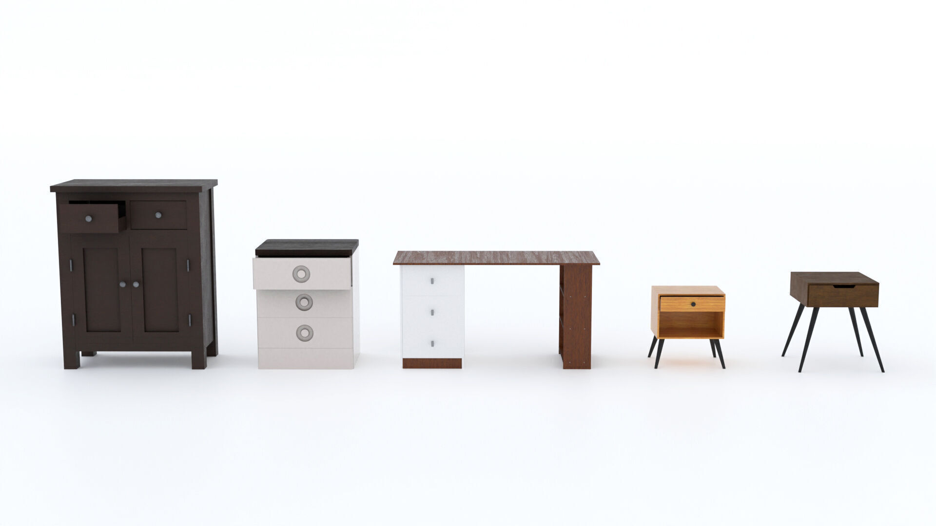 Cabinet 3D Model Collection Low-poly 3D model_11