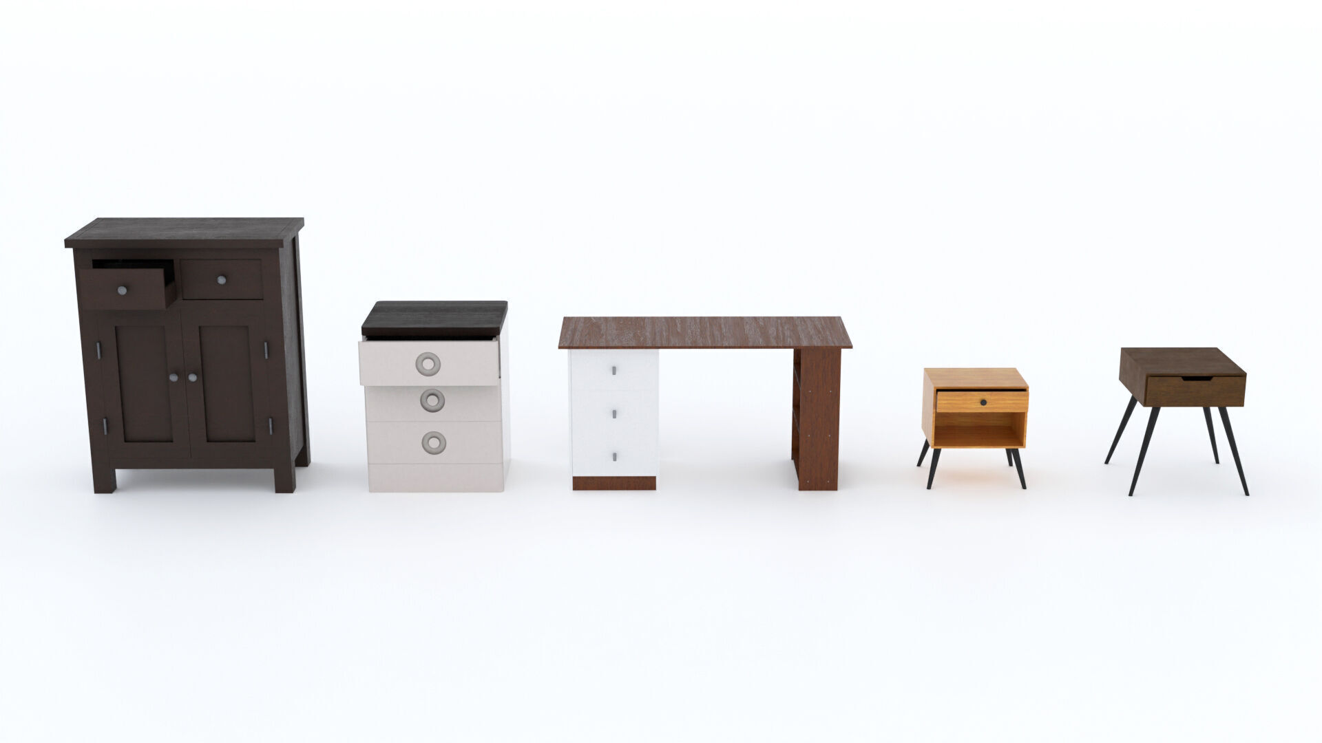 Cabinet 3D Model Collection Low-poly 3D model_4