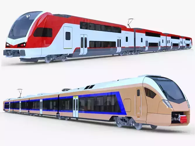 Stadler Kiss USA Flirt Europe 3D Model Collection