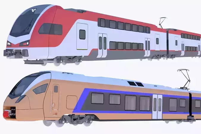 Stadler Kiss USA and Europe 3D Model Collection