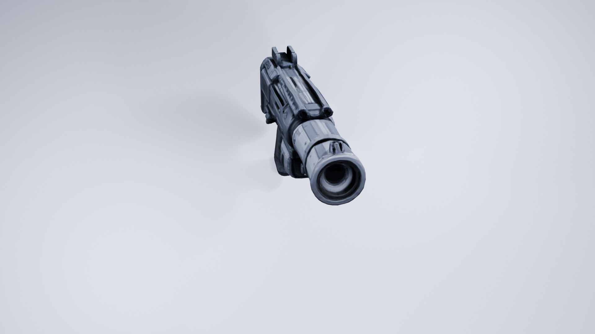 Low Poly Futuristic Shotgun - Stylized Sci-Fi Weapon 3D model_3