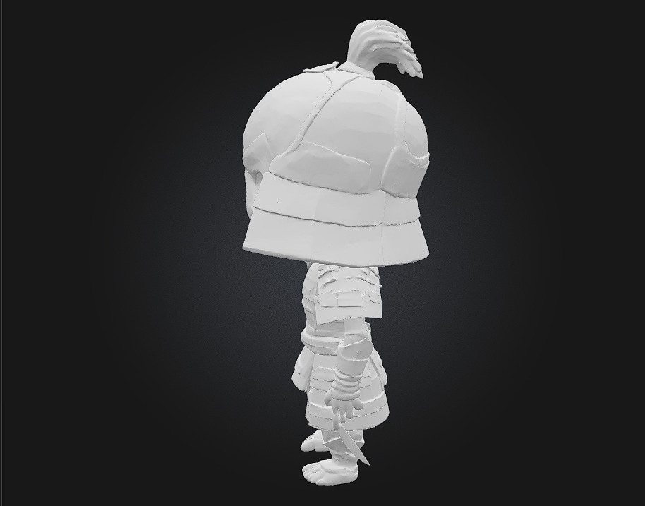 Chibi Samurai Skeleton 3D print model_7