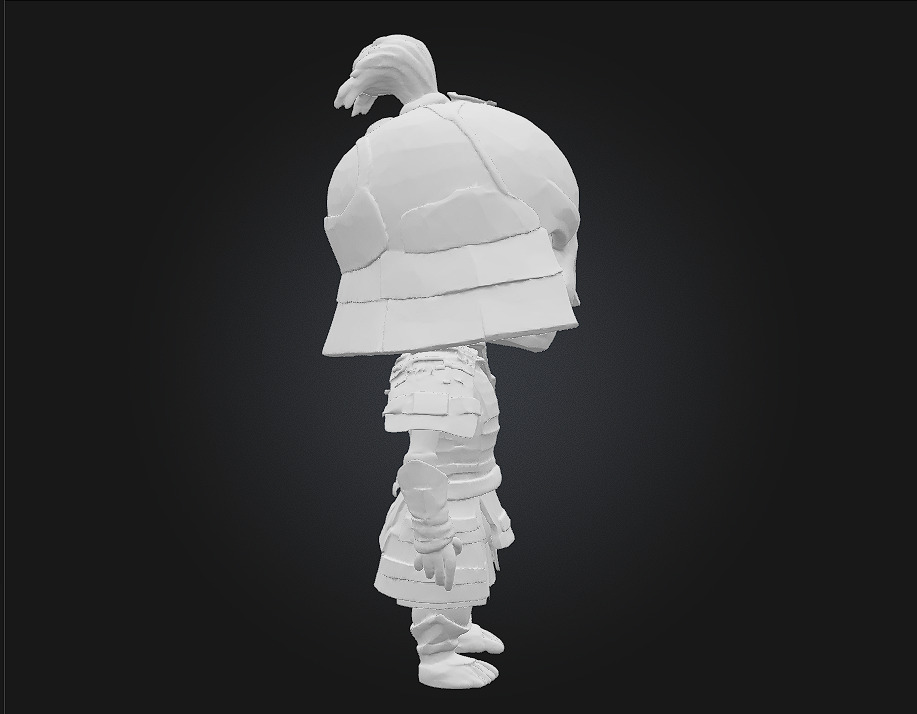 Chibi Samurai Skeleton 3D print model_8