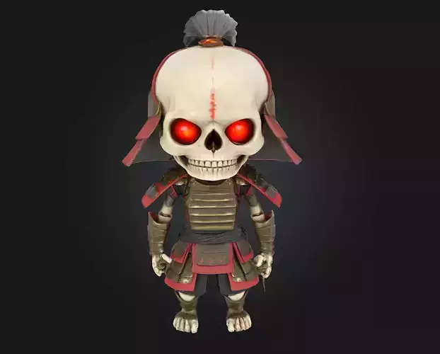 Chibi Samurai Skeleton