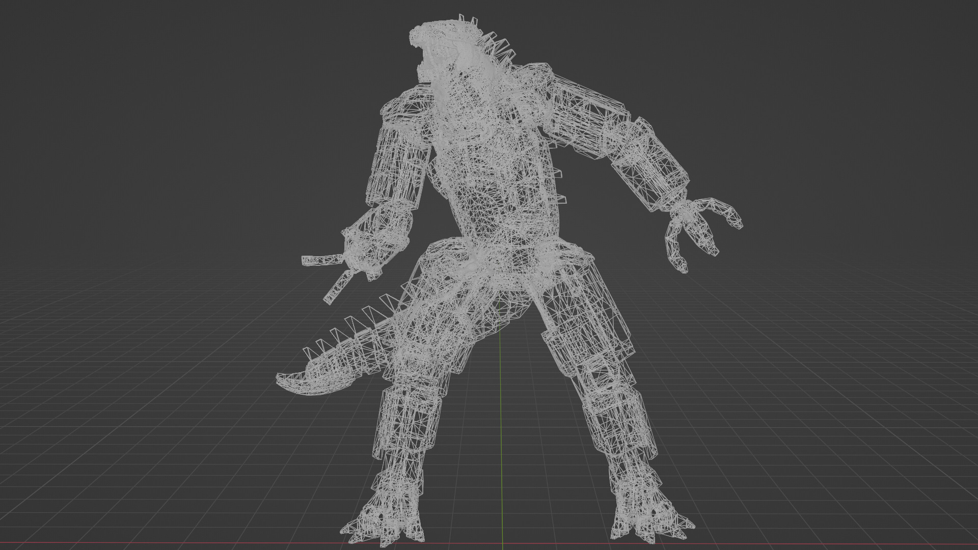 MechaGodzilla Low-poly 3D model_6