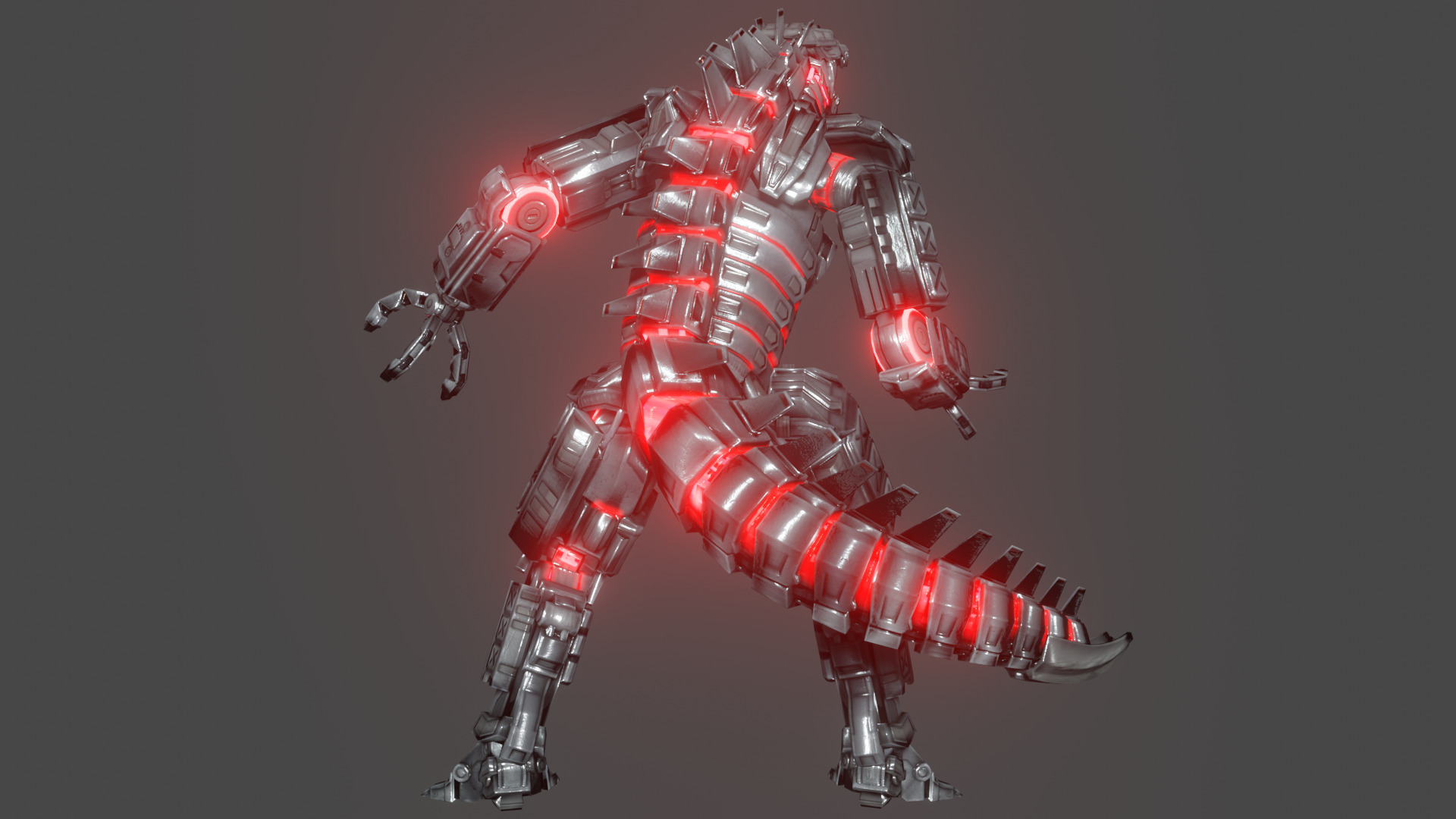 MechaGodzilla Low-poly 3D model_4