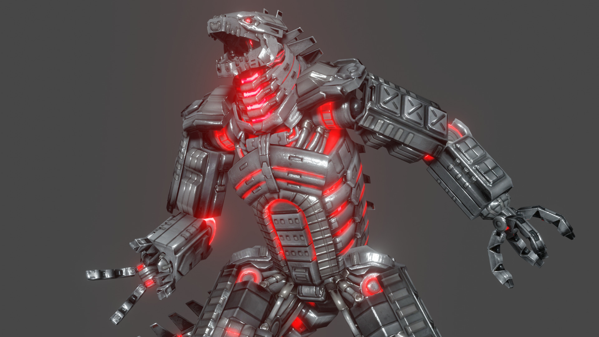 MechaGodzilla Low-poly 3D model_1