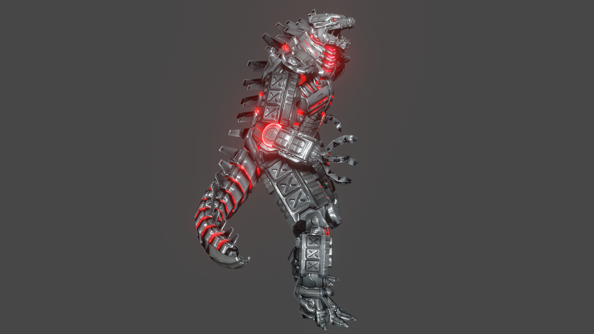 MechaGodzilla Low-poly 3D model_2