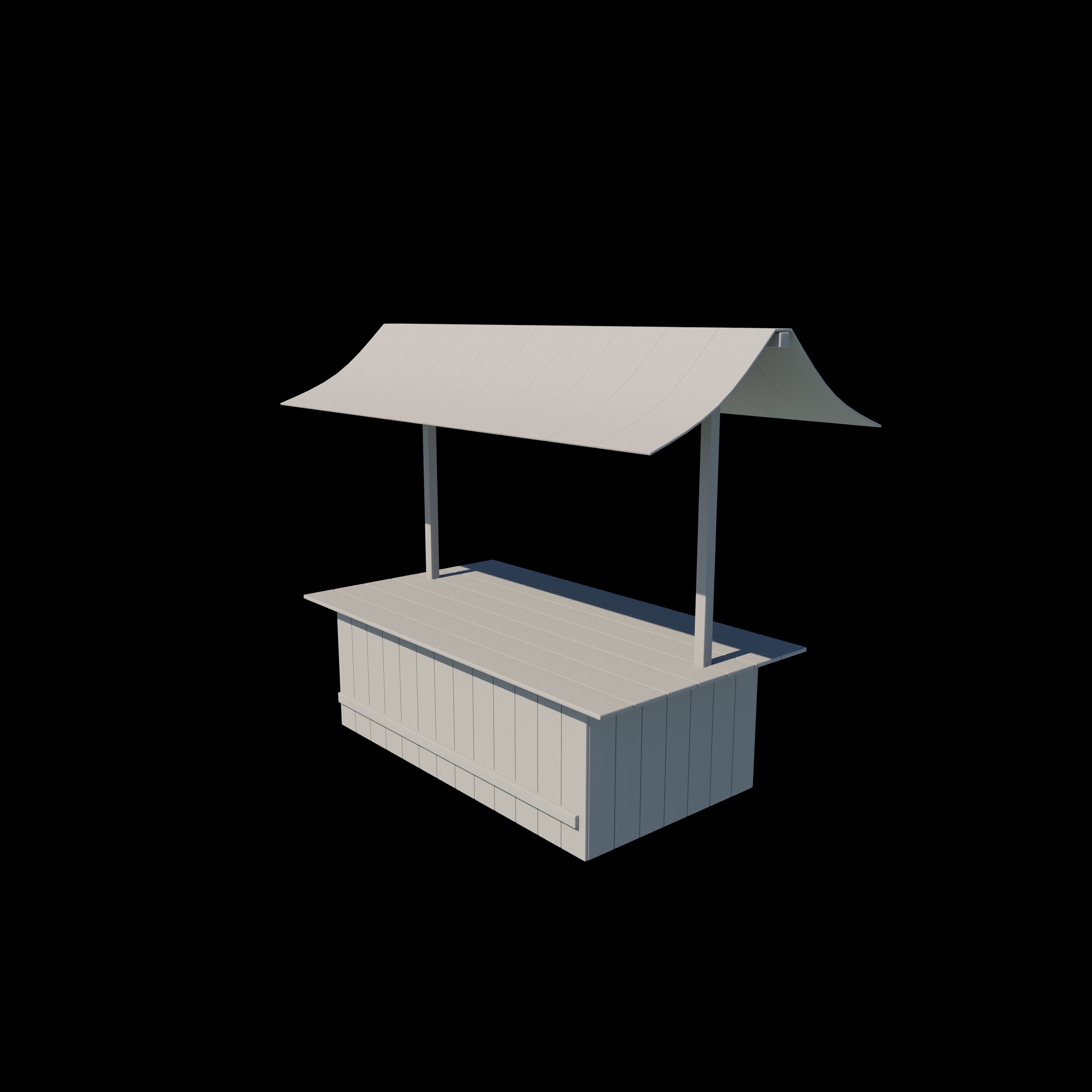 Market stall 3D model_11