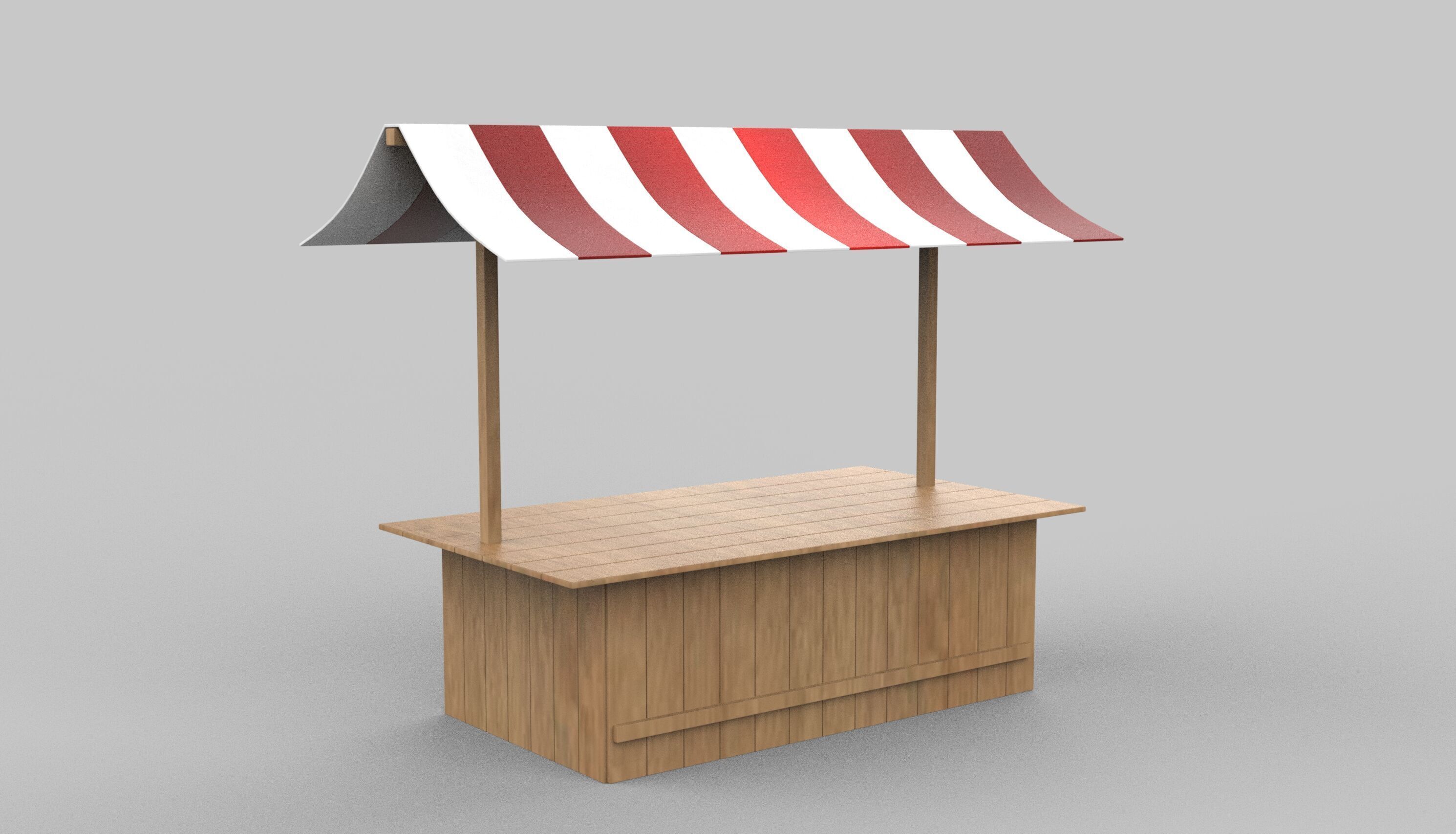 Market stall 3D model_5