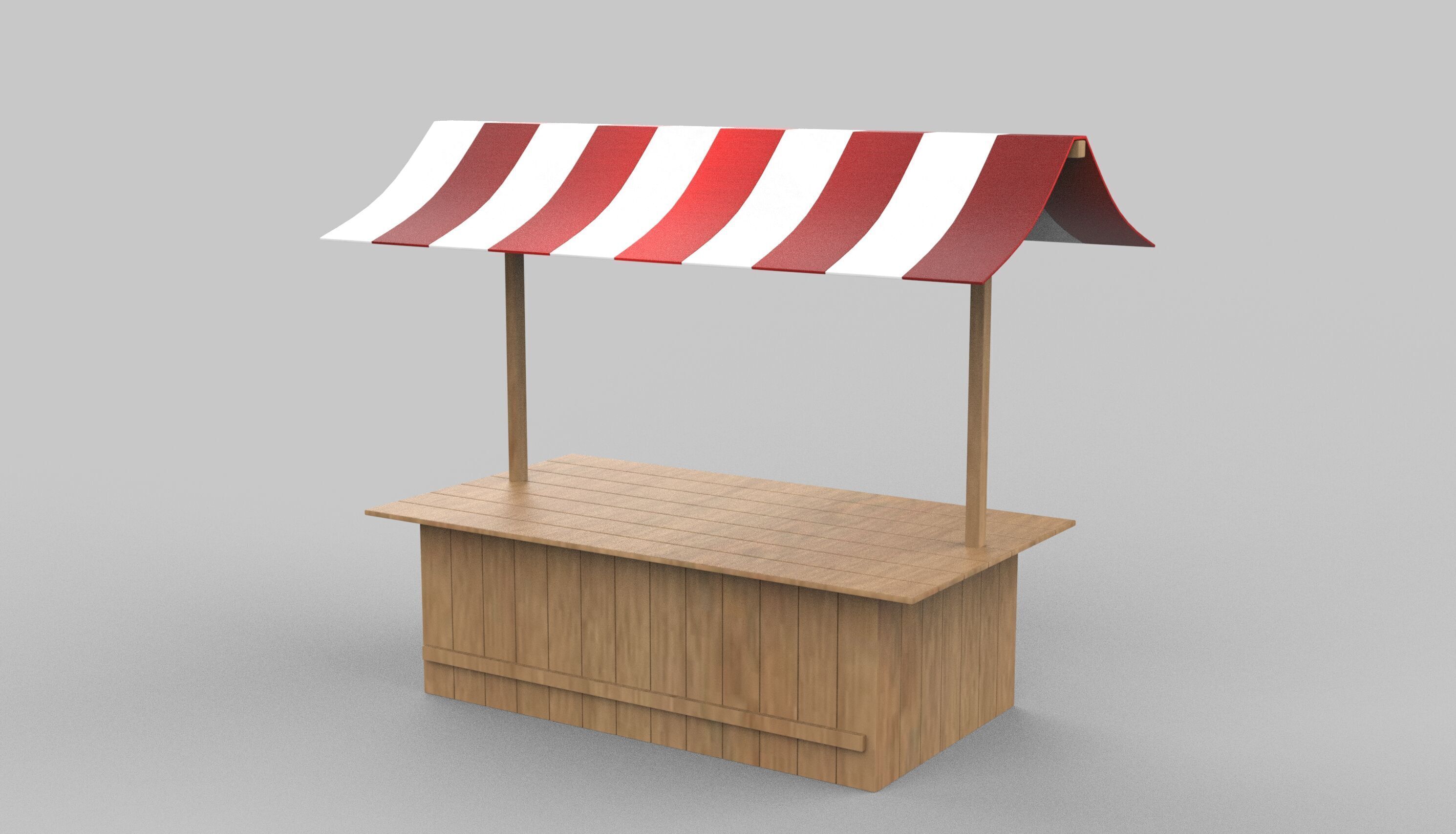 Market stall 3D model_3