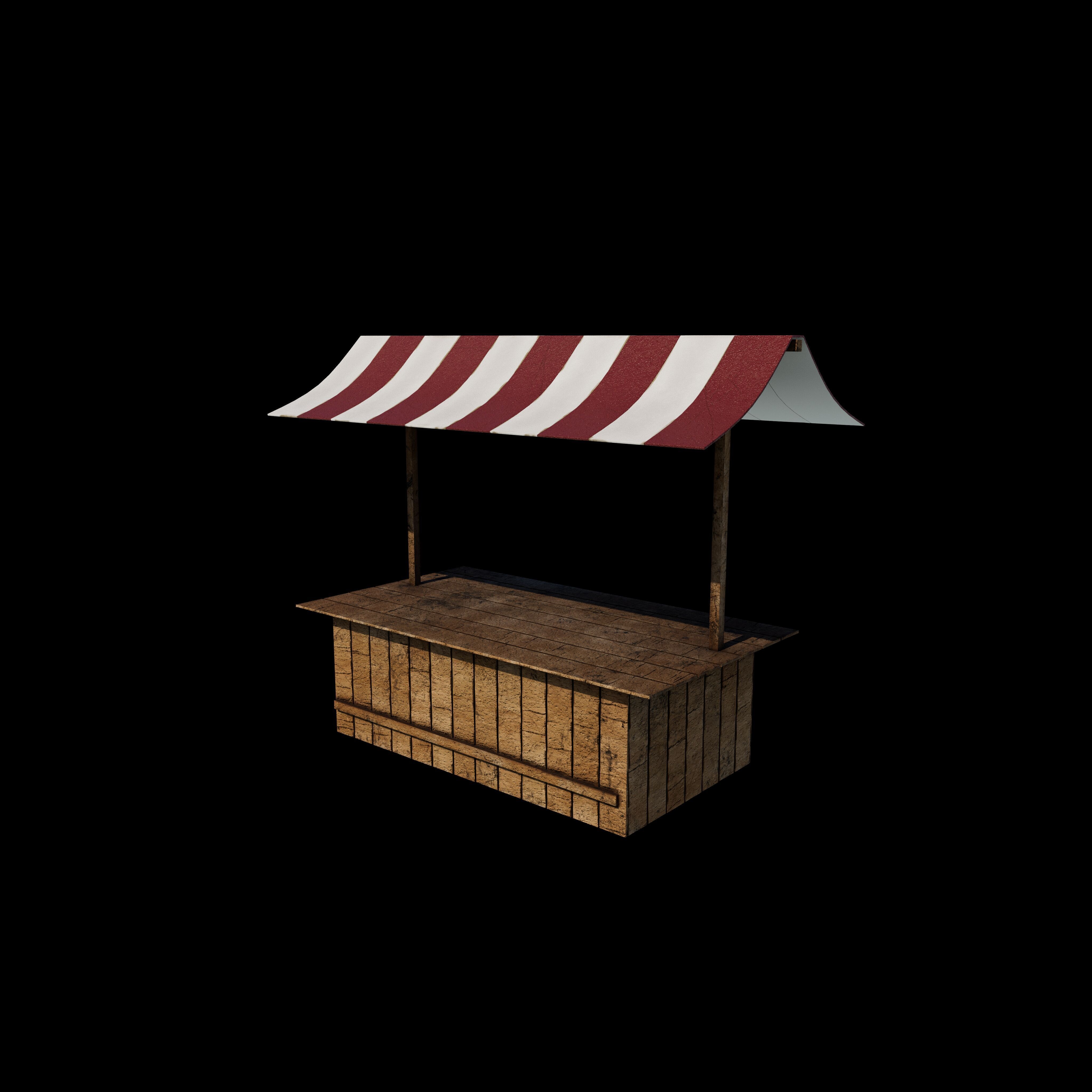 Market stall 3D model_8
