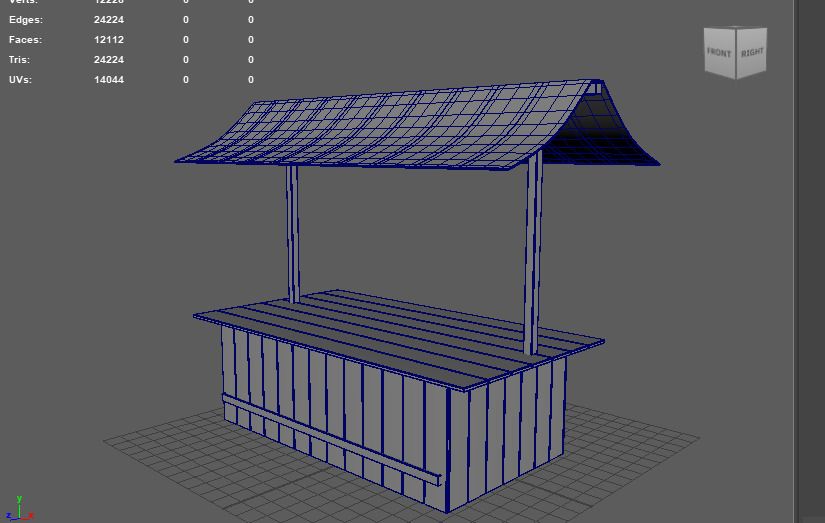 Market stall 3D model_13