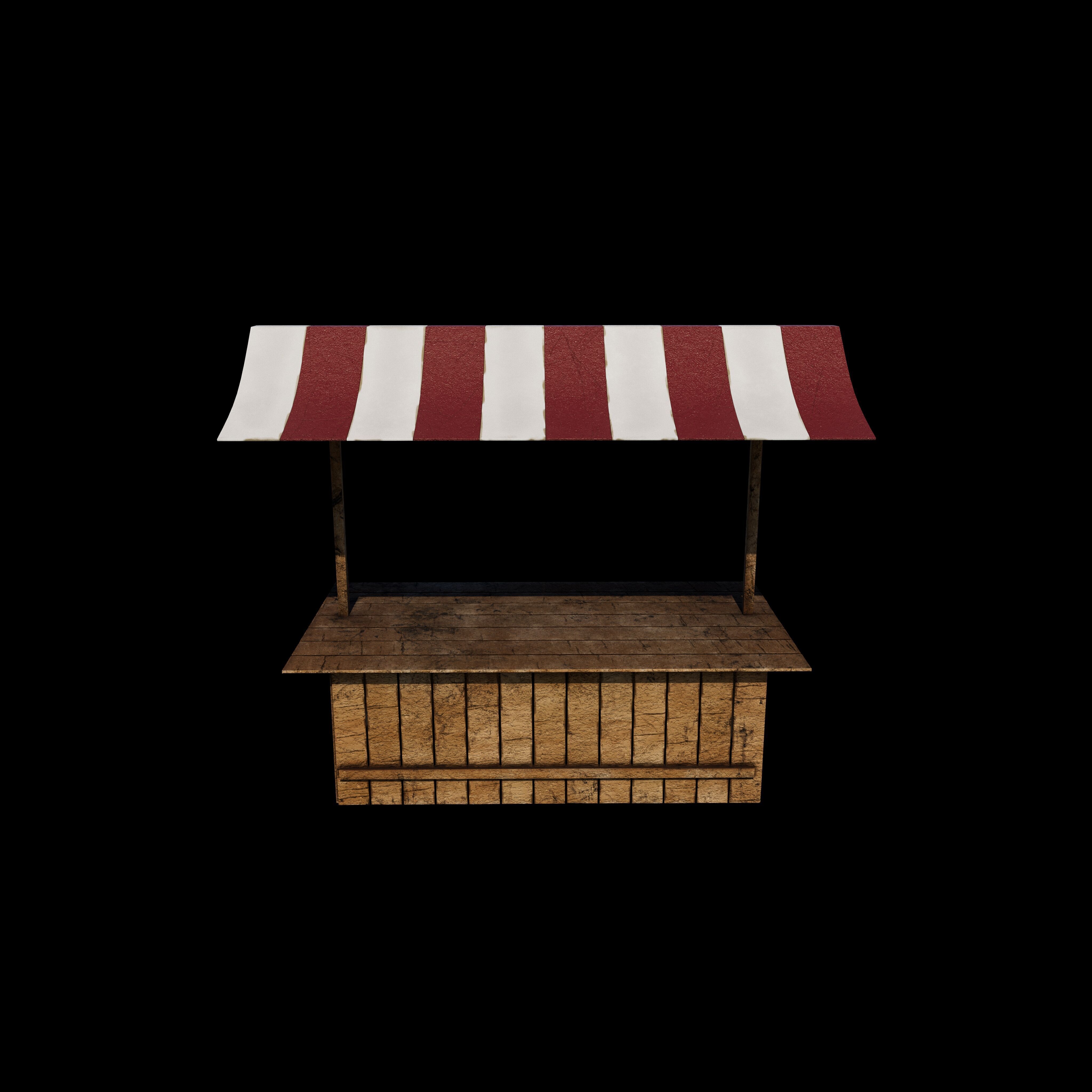 Market stall 3D model_9