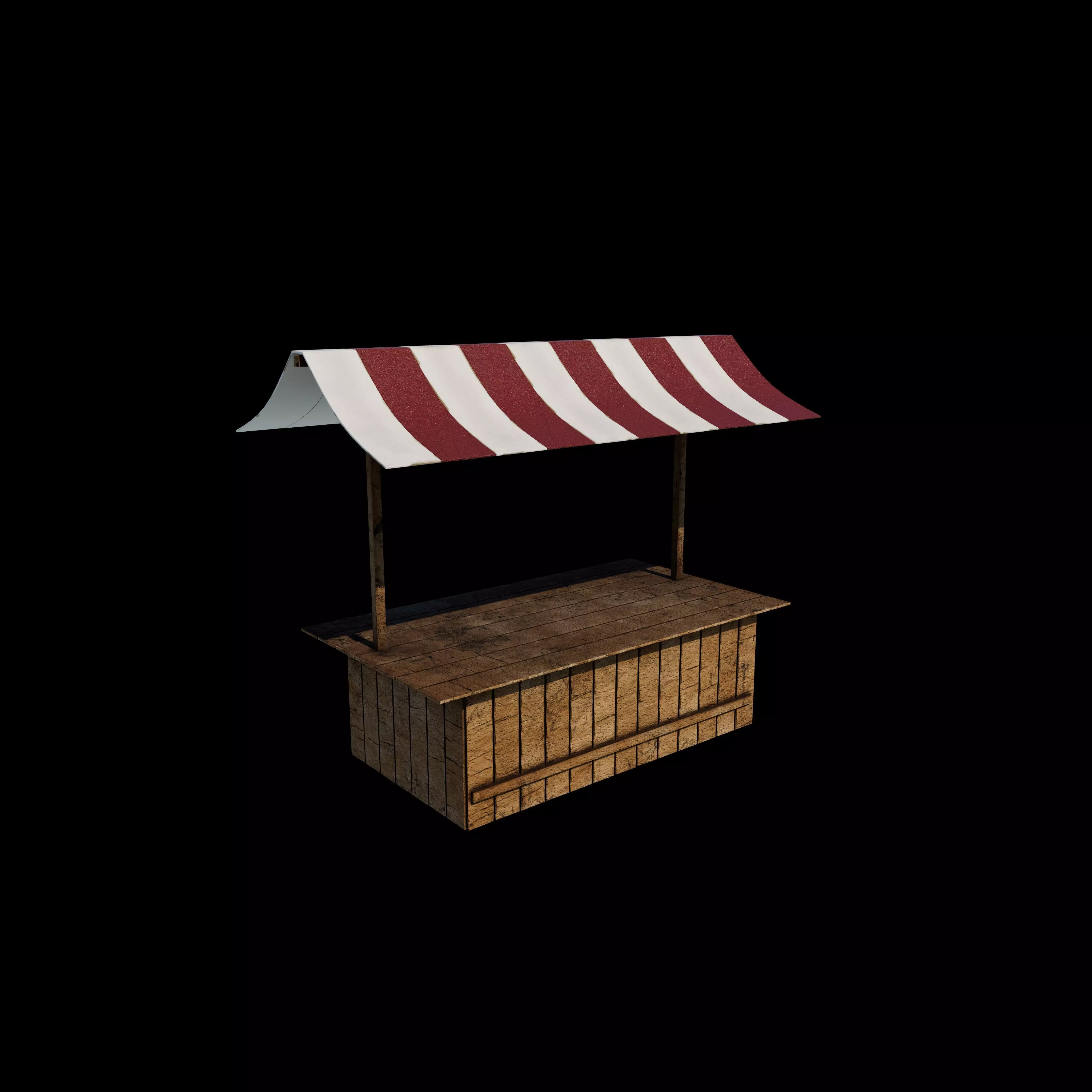 Market stall 3D model_0