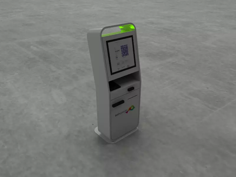Airport machine for passenger check-in 3D model_0