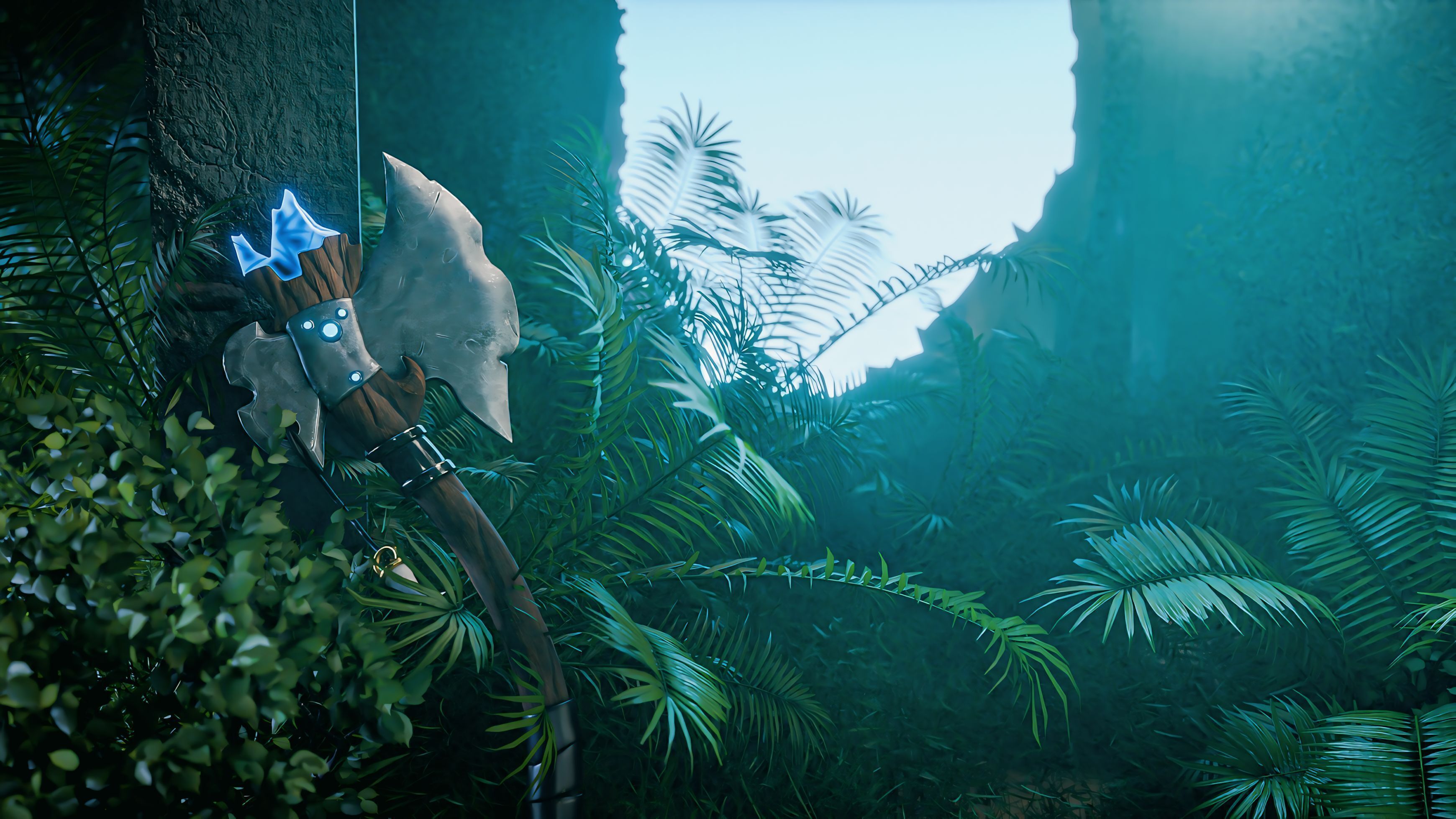 Fantasy semi-realistic AXE Blender 3D model_2